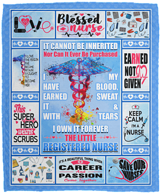 Nurse It Cannot Be Inherited nor Can It Ever Be Purchased Fleece Blanket - Sherpa Blanket