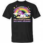 GrandmaCorn Like A Normal Grandma But More Awesome T-Shirt, Black, Unisex T-Shirt