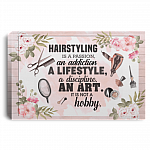 Hairstyling Is a Passion an Addiction a Life Style a Discipline Unframed Poster - Framed Canvas, White, 0.75'' Framed Canvas