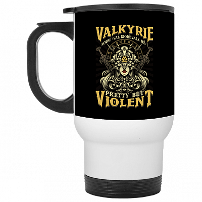 14 oz. White Travel Mug