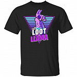 Loot Llama T-Shirt - Funny Llama Shirt, Black, Unisex T-Shirt