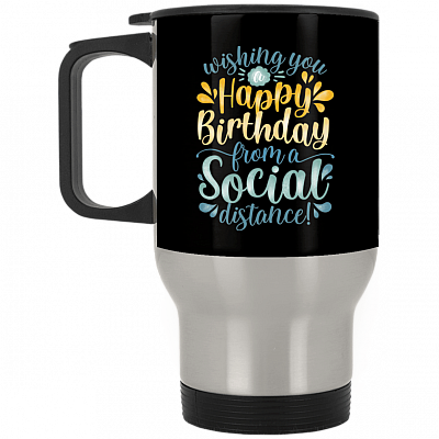 14 oz. Silver Travel Mug