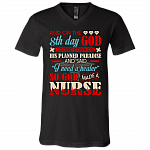And On 8th The Day - God Looked Down On His Planned Paradise And Said I Need A Healer T-Shirt - V Neck, Black, V-Neck T-Shirt