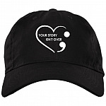 Your Story Isn't Over Twill Cap - High-Profile Snapback -Trucker Hat, Black, Brushed Twill Dad Cap