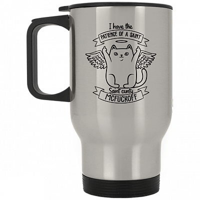 14 oz. Silver Travel Mug