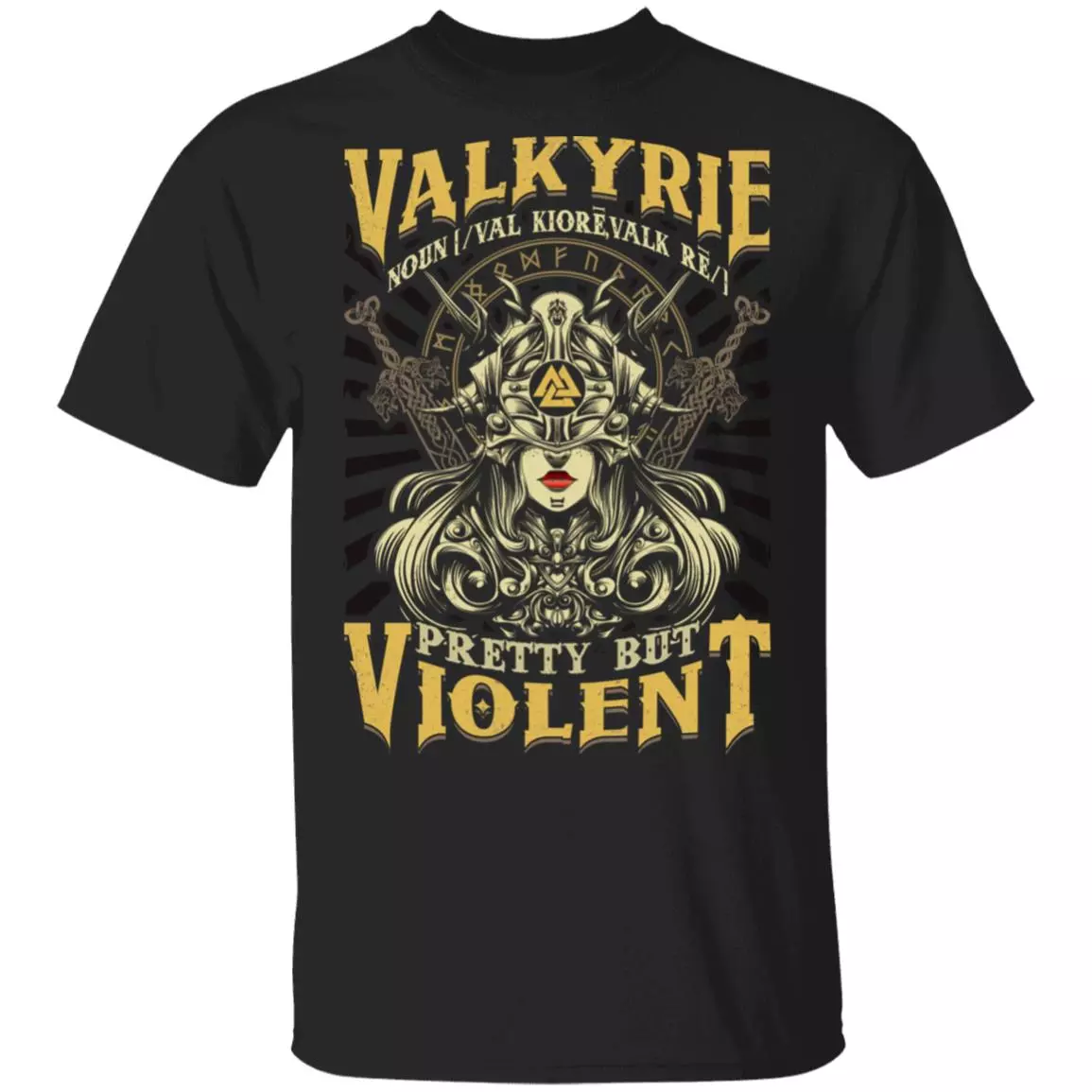 Valkyrie Noun Pretty but Violent Shield Maiden T-Shirt, Black, Unisex T-Shirt Valkyrie Noun Pretty but Violent Shield Maiden T-Shirt, Black, Unisex T-Shirt