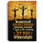 Way-Maker Miracle Worker Promise Keeper God Framed Canvas - Unframed Poster