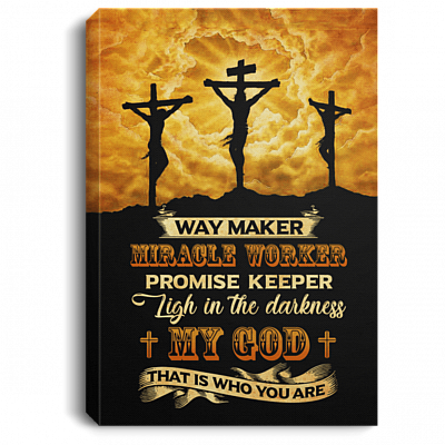 Way-Maker Miracle Worker Promise Keeper God Framed Canvas - Unframed Poster