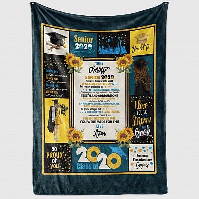 Alternative view of From Mom Dad To My Daughter Senior 2020 You Were Born When The World Was Grieving 9/11 Personalized Blanket