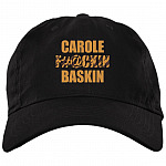 Tiger Carole Fu-Cking Baskin Twill Cap - High-Profile Snapback Hat - Trucker Hat, Black, Brushed Twill Dad Cap