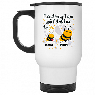 14 oz. White Travel Mug