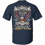 I Am A Grumpy Veteran I Served I Sacrificed I Don't Regret I Am Not A Hero Not A Legend Print On Back T-Shirt, Navy, Unisex T-Shirt