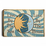 Live By The Sun Love By The Moon Couple Husband Wife Gallery Wrapped Framed Canvas Prints - Unframed Poster, White, 0.75'' Framed Canvas