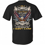 I Am A Grumpy Veteran I Served I Sacrificed I Don't Regret I Am Not A Hero Not A Legend Print On Back T-Shirt, Black, Unisex T-Shirt