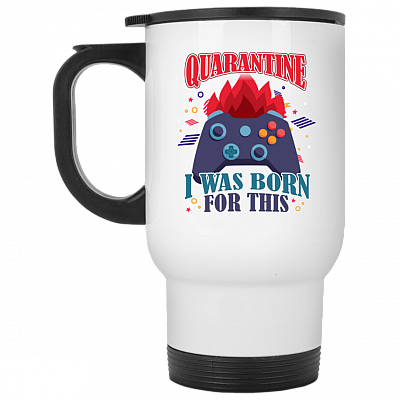 14 oz. White Travel Mug