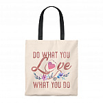 Do What You Love Floral Stethoscope Tote Bag - Nurse Shoulder Bag - Reusable Grocery Shopping Bag