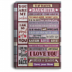 To My Beautiful Daughter Today Is A Good Day To Have A Great Day Framed Canvas Prints - Unframed Poster