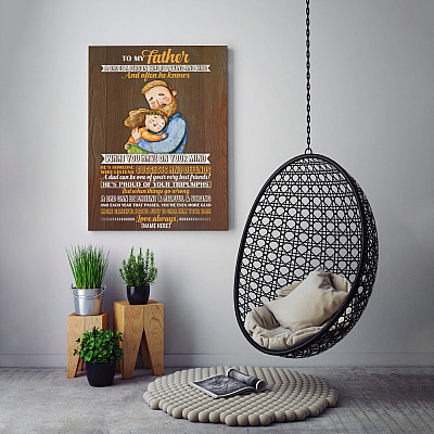 Alternative view of Personalized to My Father a Dad Is a Person Who Is Loving and Kind - Fathers Day 2020 Canvas Prints - Unframed Poster