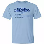 Social Distancing I'm Finnish I've Been Training For This My Whole Life T-Shirt - Funny Finnish Quarantined Shirt, Light Blue, Unisex T-Shirt