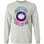 Seamstress I Became A Mask Maker Because Your Life Is Worth My Time Hoodie -Sweatshirt - Long Sleeve Shirt, Ash, Long Sleeve