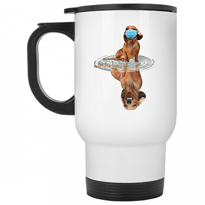 14 oz. White Travel Mug