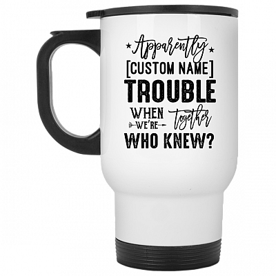 14 oz. White Travel Mug