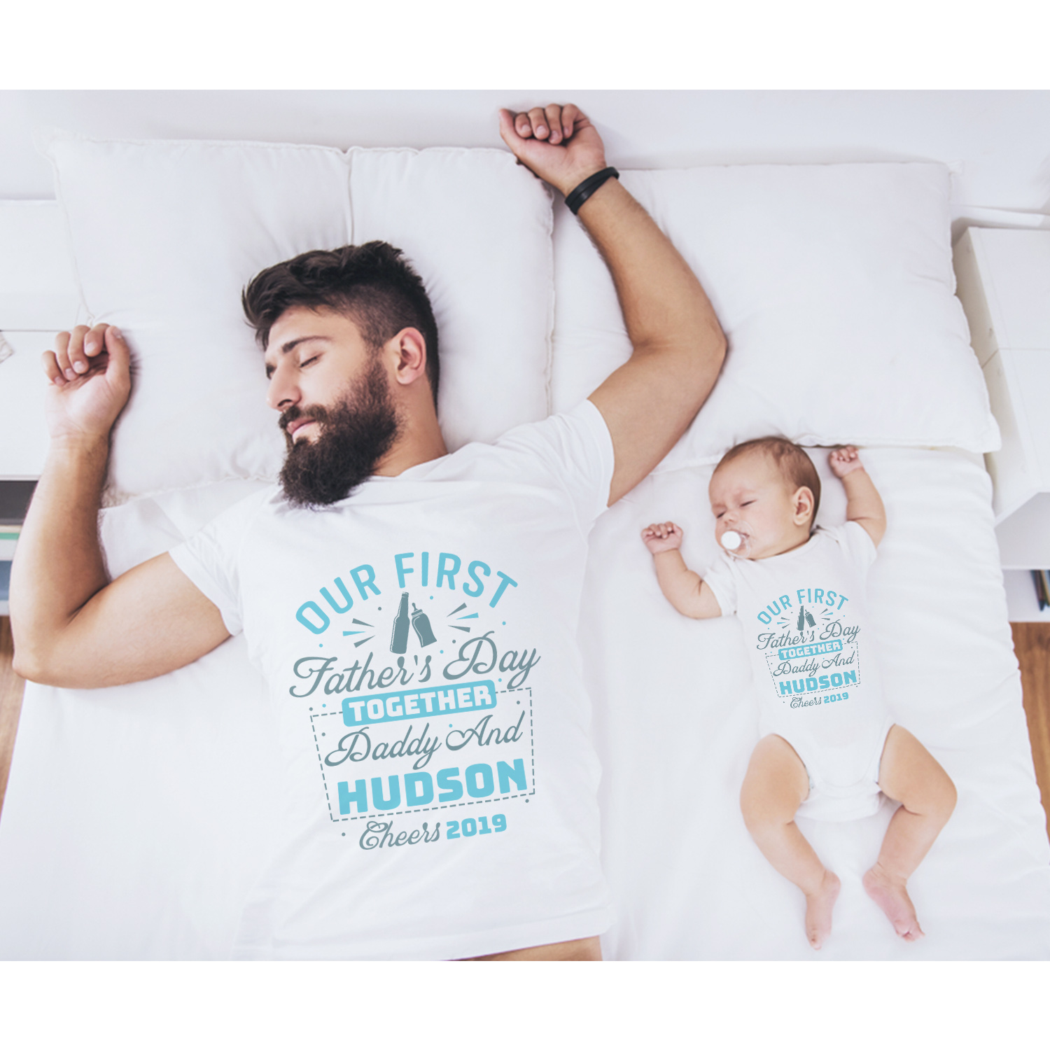 My Daddy Personalized Gifts Tshirt Matching father son Bonus Dad Gifts Matching outfits First fathers Day Gifts Our First Fathers Day