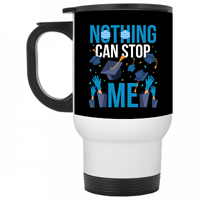 14 oz. White Travel Mug