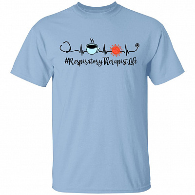 Respiratory Doctor Life Coffee Heart Beat 2020 Quarantined T-Shirt