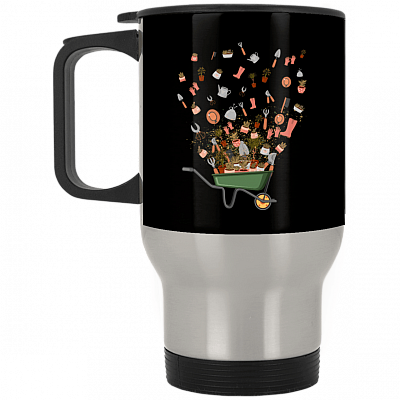 14 oz. Silver Travel Mug