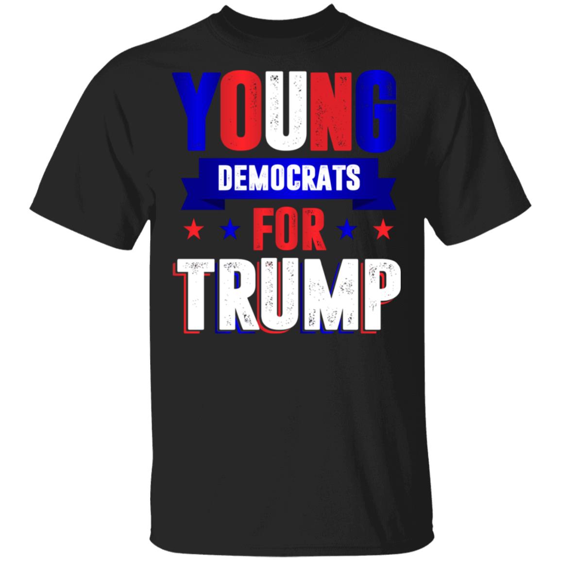 "Young Democrats for Trump 2020 Re-Elect Trump T-Shirt ", Black, Unisex T-Shirt