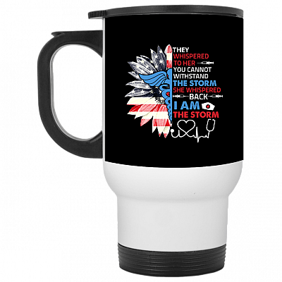 14 oz. White Travel Mug
