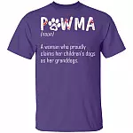 Pawma A Woman Who Proudly Claims Her Children's Dogs As Her Granddogs T-Shirt - Pawma Shirt, Purple, Unisex T-Shirt Pawma A Woman Who Proudly Claims Her Children's Dogs As Her Granddogs T-Shirt - Pawma Shirt, Purple, Unisex T-Shirt