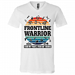 Frontline Warrior - I Do My Parts - You Do Yours T-Shirt - V Neck, White, V-Neck T-Shirt