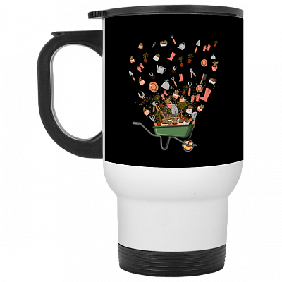 14 oz. White Travel Mug