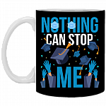 Nothing Can Stop Me Class of 2020 Ceramic Coffee Mug - Beer Stein - Water Bottle, Black, 11 oz. White Mug