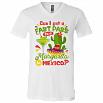 Can I Get A Fast Pass To A Magaritas in Mexico T-Shirt - V Neck, White, V-Neck T-Shirt