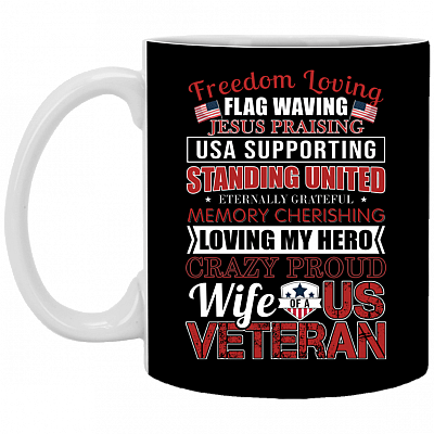 Freedom Loving - Flag Waving - Jesus Praising Ceramic Coffee Mug - Water Bottle - Color Changing Mug