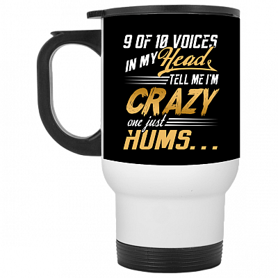 14 oz. White Travel Mug