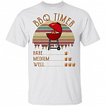 Bbq Timer Rare Medium Well - Bbq Beer T-Shirt, White, Unisex T-Shirt