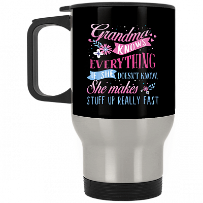 14 oz. Silver Travel Mug