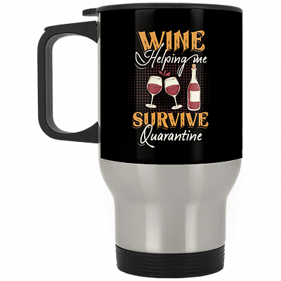 14 oz. Silver Travel Mug