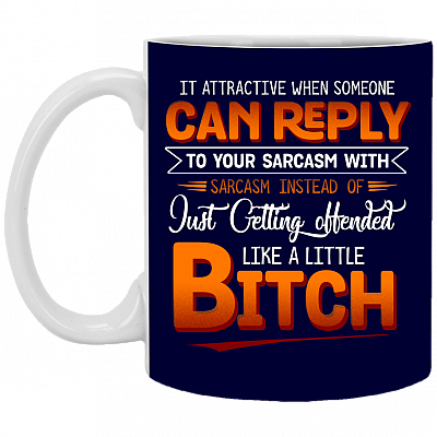 Four Out of the Five Voices in My Head Think You're an Idiot Ceramic Coffee Mug - Beer Stein - Water Bottle, Navy, 11 oz. White Mug