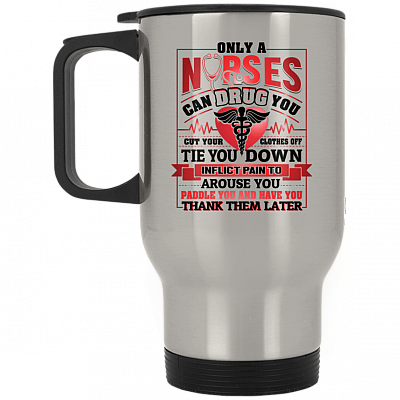 14 oz. Silver Travel Mug