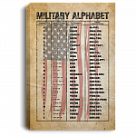 Military Alphabet Morse Gallery Wrapped Framed Canvas Prints - Unframed Poster