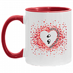 Your Story Isn't Over - Semicolon Accent Mug, White/Red, 11 oz. Accent Mug