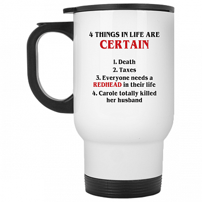 14 oz. White Travel Mug