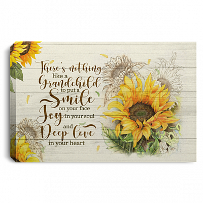 There Is Nothing Like A Grandchild Gallery Wrapped Framed Canvas Prints - Unframed Poster, White, 0.75'' Framed Canvas