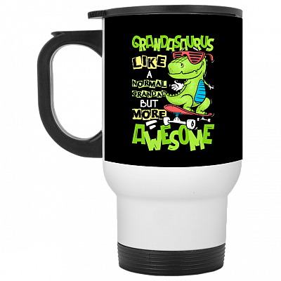 14 oz. White Travel Mug