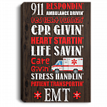 911 Responding Gallery Wrapped Framed Canvas Prints - Home Decor Wall Art, White, 0.75'' Framed Canvas